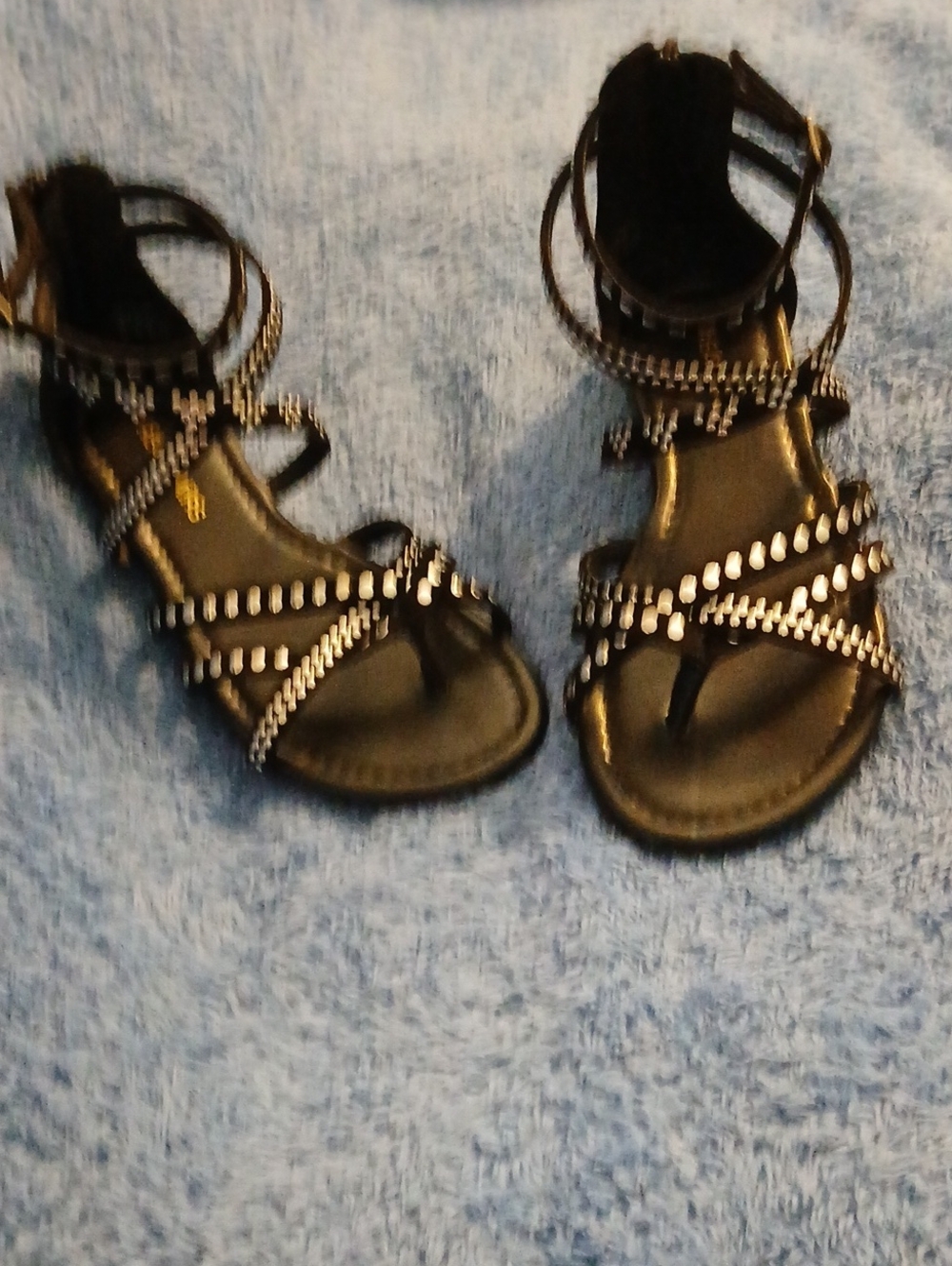 Dream Pairs Black Studded Strappy Women's Sandals